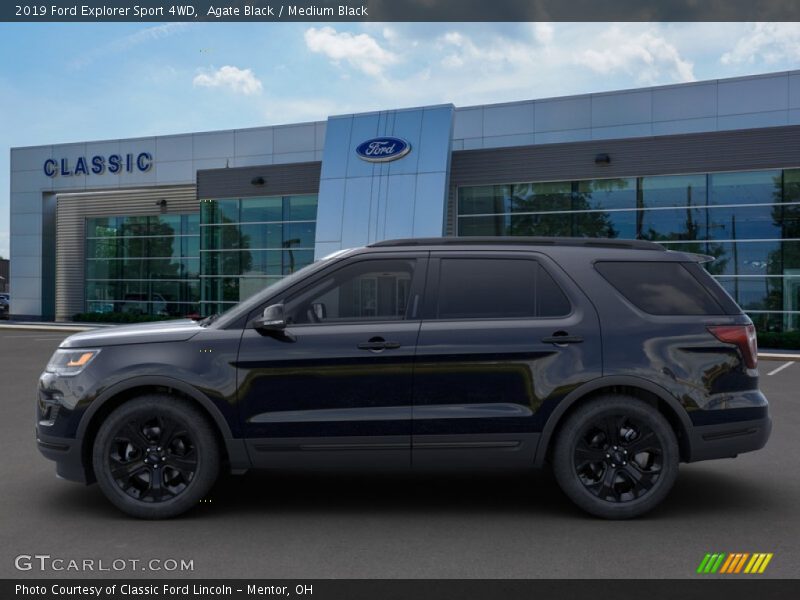 Agate Black / Medium Black 2019 Ford Explorer Sport 4WD