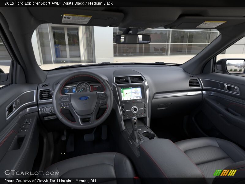 Agate Black / Medium Black 2019 Ford Explorer Sport 4WD