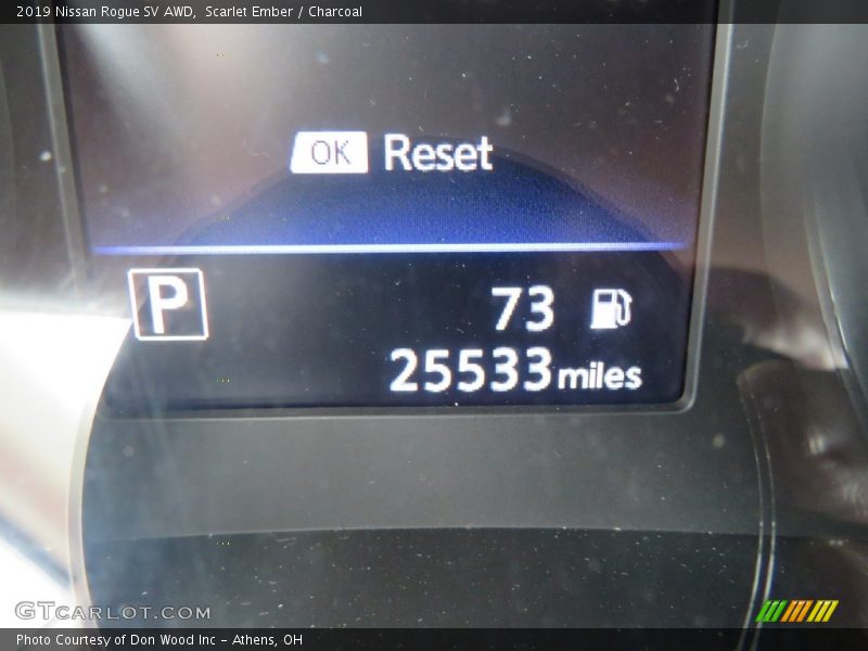 Scarlet Ember / Charcoal 2019 Nissan Rogue SV AWD