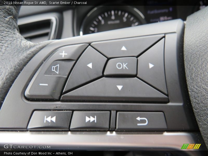 Scarlet Ember / Charcoal 2019 Nissan Rogue SV AWD