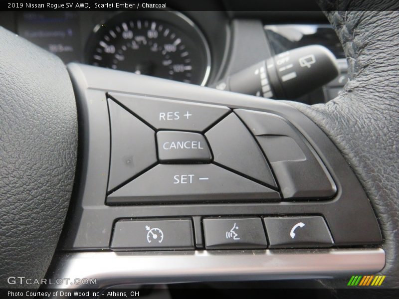 Scarlet Ember / Charcoal 2019 Nissan Rogue SV AWD