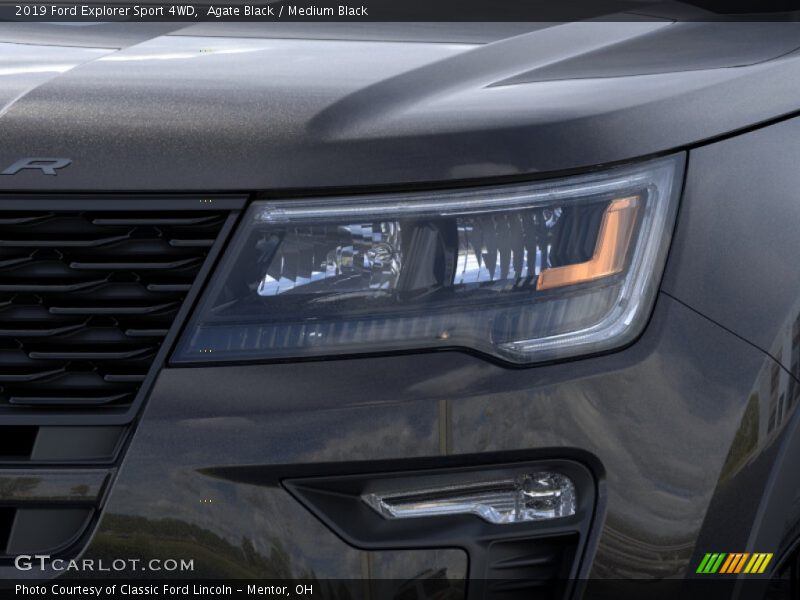 Agate Black / Medium Black 2019 Ford Explorer Sport 4WD