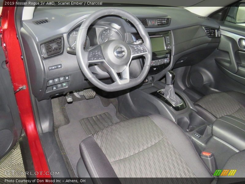 Scarlet Ember / Charcoal 2019 Nissan Rogue SV AWD
