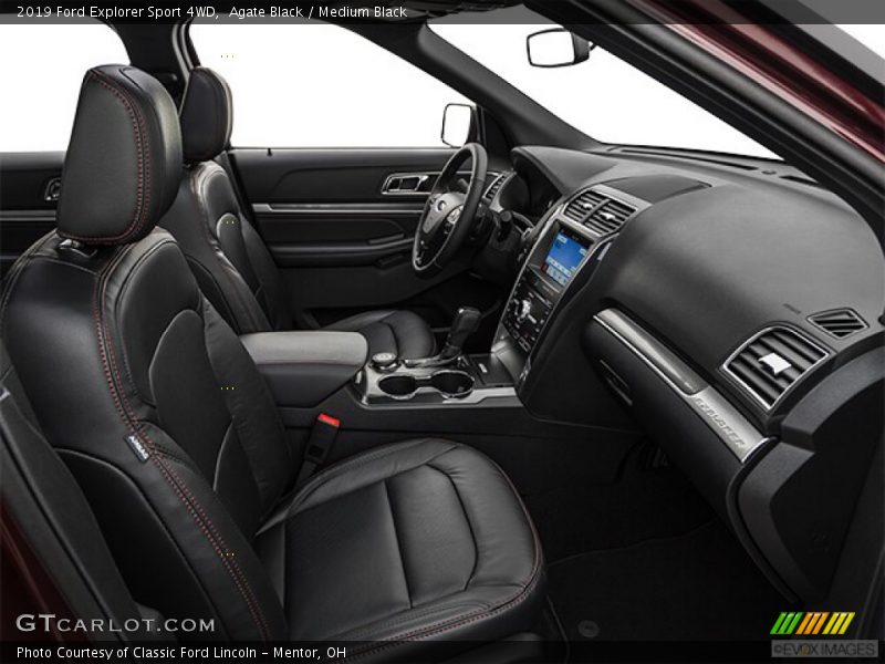 Agate Black / Medium Black 2019 Ford Explorer Sport 4WD