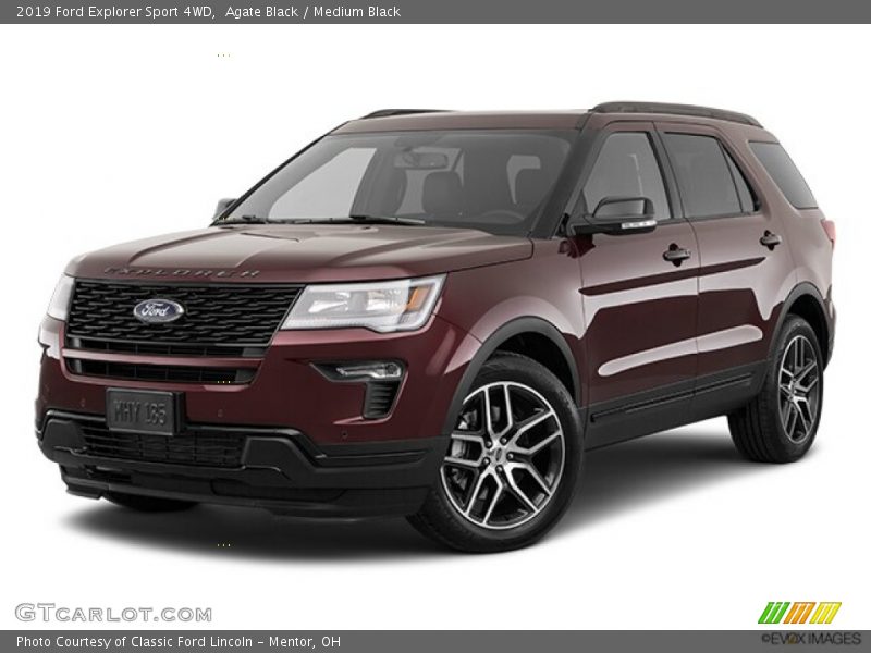 Agate Black / Medium Black 2019 Ford Explorer Sport 4WD