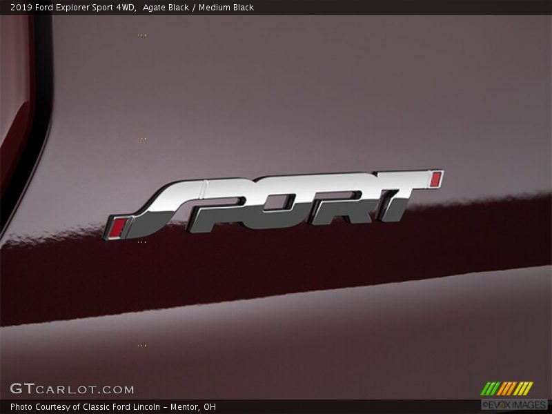 Agate Black / Medium Black 2019 Ford Explorer Sport 4WD