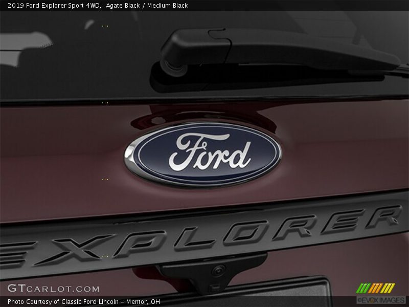 Agate Black / Medium Black 2019 Ford Explorer Sport 4WD