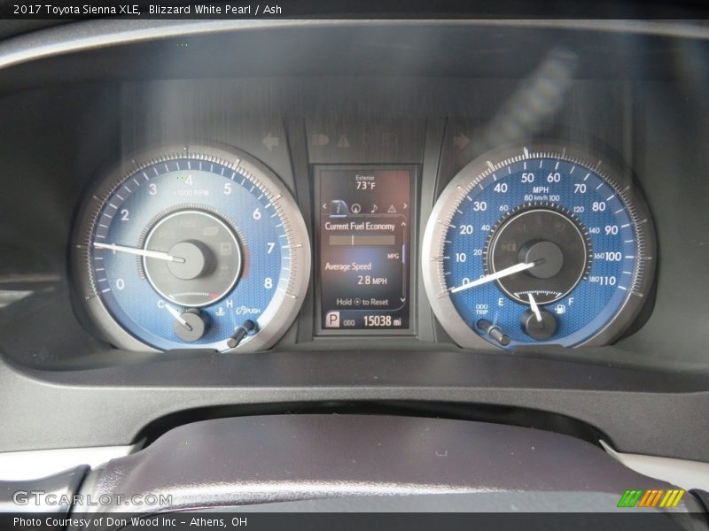 Blizzard White Pearl / Ash 2017 Toyota Sienna XLE