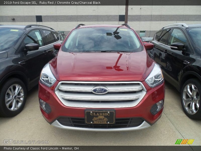 Ruby Red / Chromite Gray/Charcoal Black 2019 Ford Escape SEL