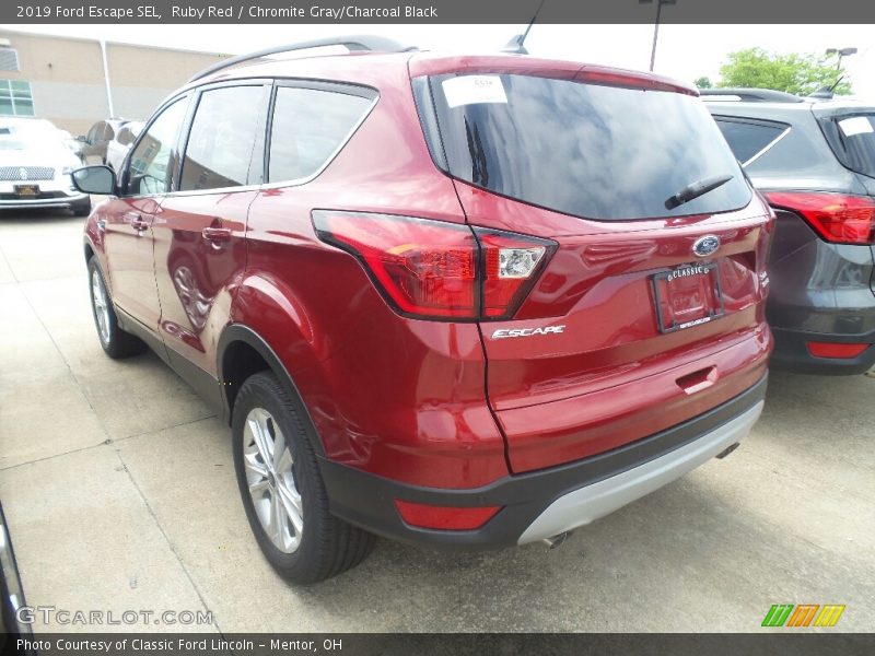 Ruby Red / Chromite Gray/Charcoal Black 2019 Ford Escape SEL
