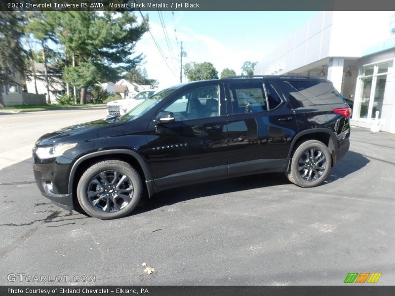 Mosaic Black Metallic / Jet Black 2020 Chevrolet Traverse RS AWD