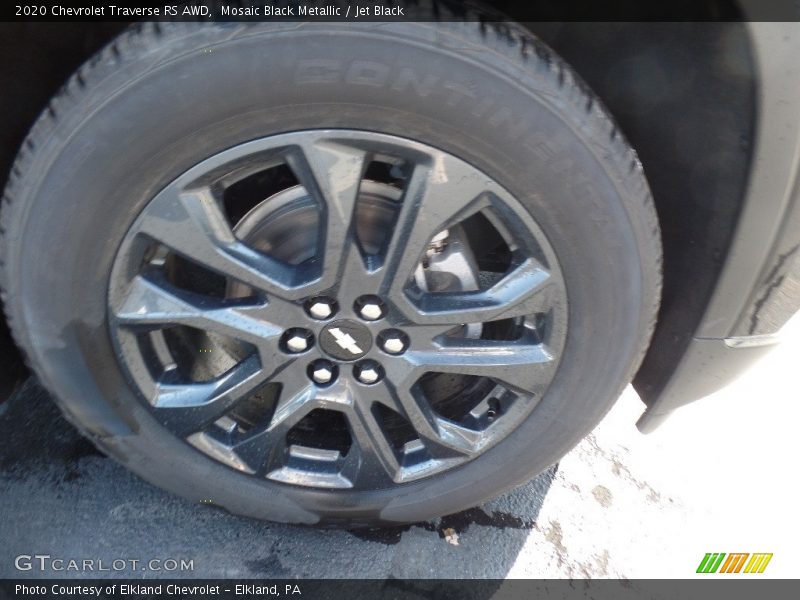 Mosaic Black Metallic / Jet Black 2020 Chevrolet Traverse RS AWD