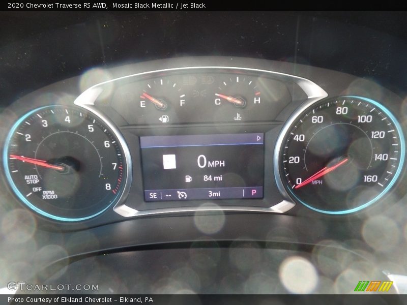 Mosaic Black Metallic / Jet Black 2020 Chevrolet Traverse RS AWD