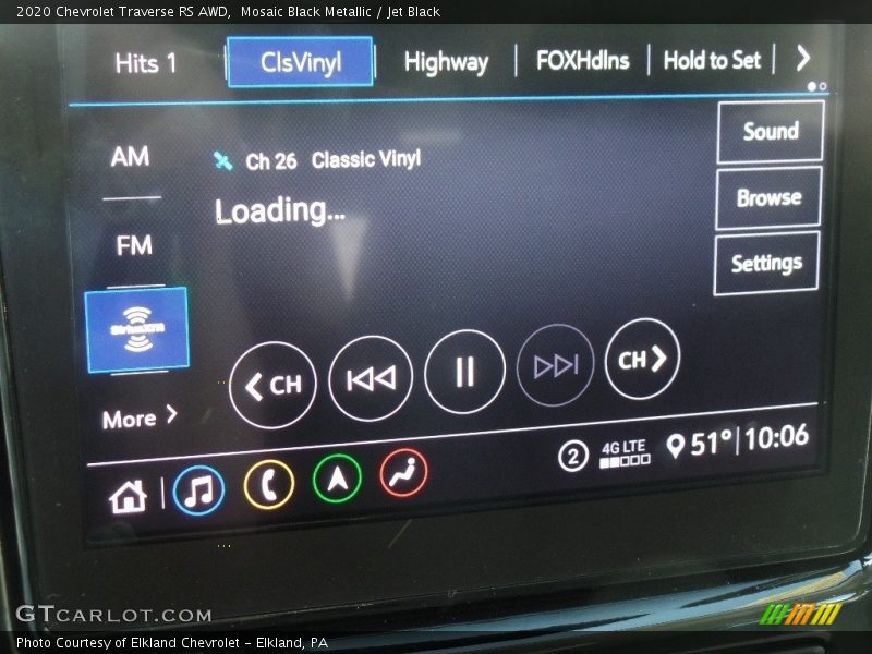 Mosaic Black Metallic / Jet Black 2020 Chevrolet Traverse RS AWD