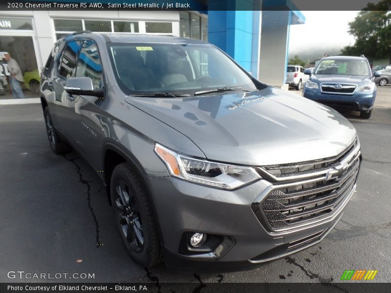 Satin Steel Metallic / Jet Black 2020 Chevrolet Traverse RS AWD