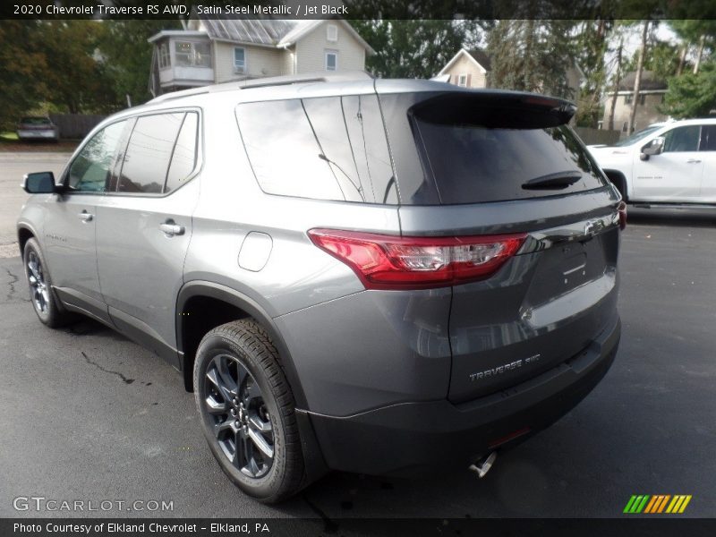 Satin Steel Metallic / Jet Black 2020 Chevrolet Traverse RS AWD