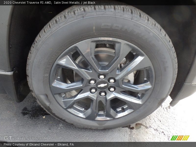 Satin Steel Metallic / Jet Black 2020 Chevrolet Traverse RS AWD