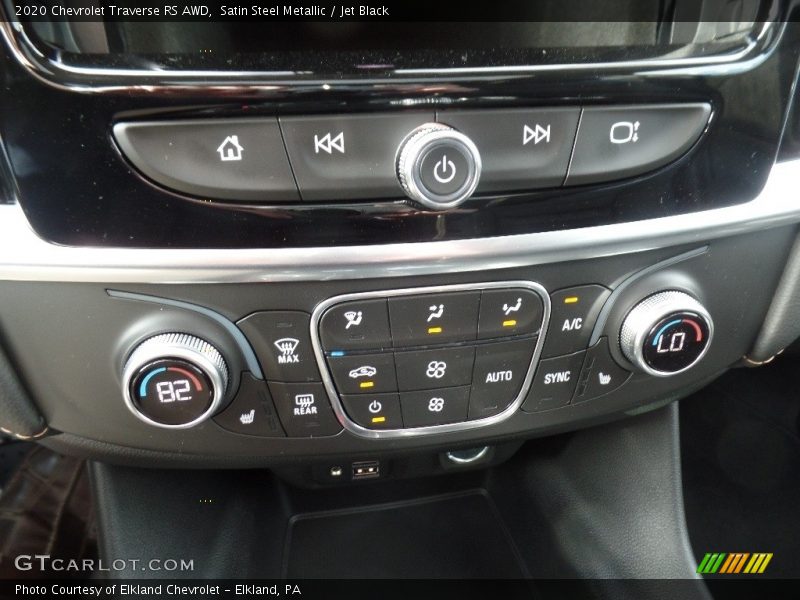 Satin Steel Metallic / Jet Black 2020 Chevrolet Traverse RS AWD