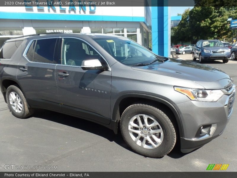 Satin Steel Metallic / Jet Black 2020 Chevrolet Traverse LT AWD