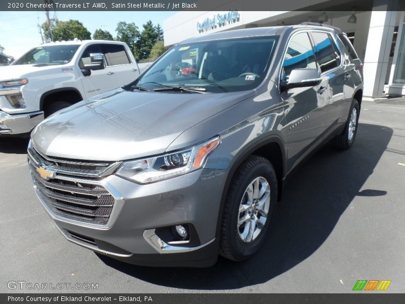Satin Steel Metallic / Jet Black 2020 Chevrolet Traverse LT AWD