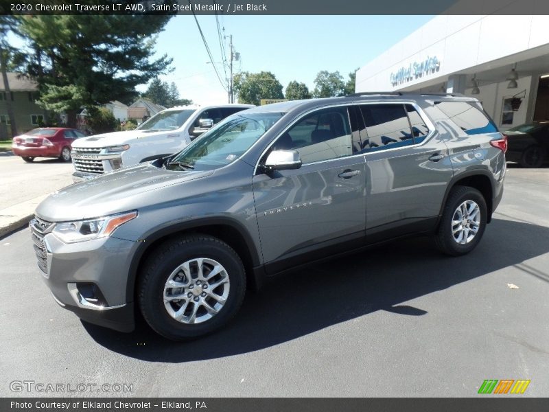 Satin Steel Metallic / Jet Black 2020 Chevrolet Traverse LT AWD
