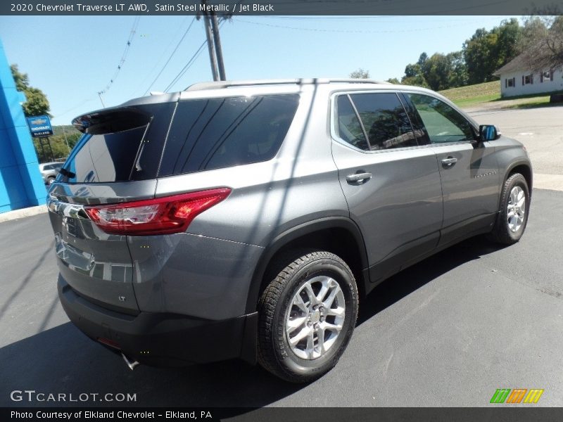 Satin Steel Metallic / Jet Black 2020 Chevrolet Traverse LT AWD