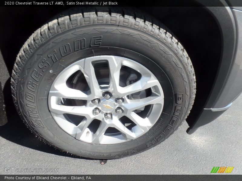 Satin Steel Metallic / Jet Black 2020 Chevrolet Traverse LT AWD