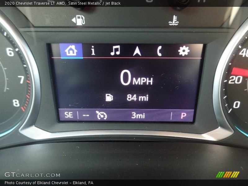 Satin Steel Metallic / Jet Black 2020 Chevrolet Traverse LT AWD