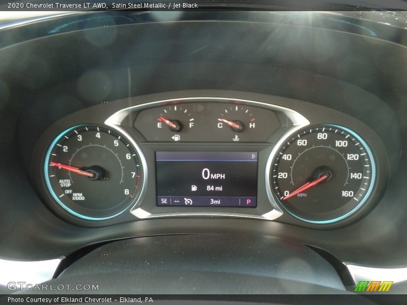 Satin Steel Metallic / Jet Black 2020 Chevrolet Traverse LT AWD