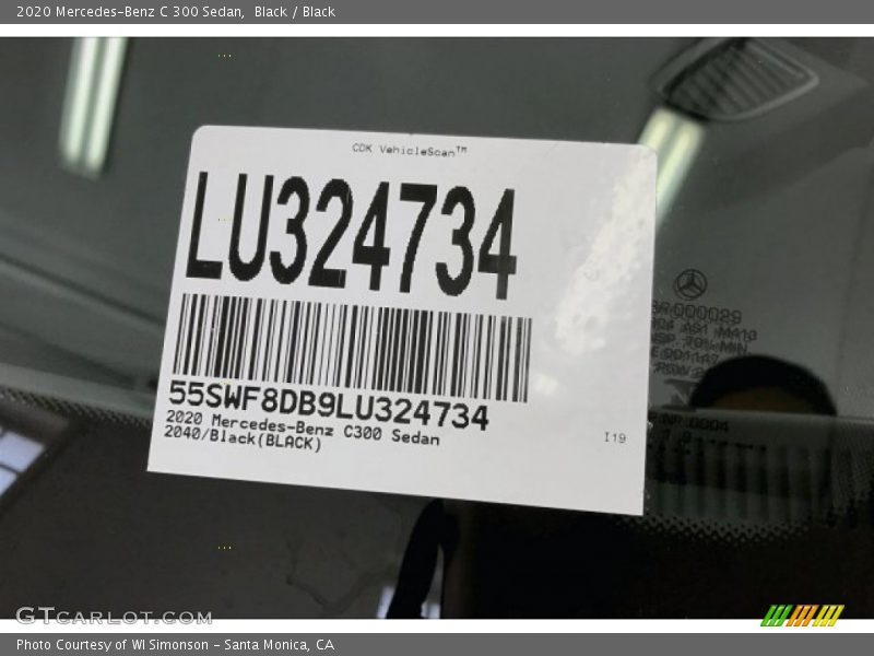 Black / Black 2020 Mercedes-Benz C 300 Sedan