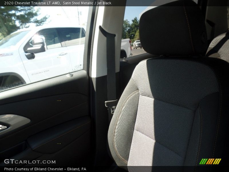 Satin Steel Metallic / Jet Black 2020 Chevrolet Traverse LT AWD