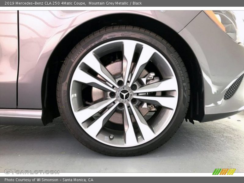 Mountain Grey Metallic / Black 2019 Mercedes-Benz CLA 250 4Matic Coupe