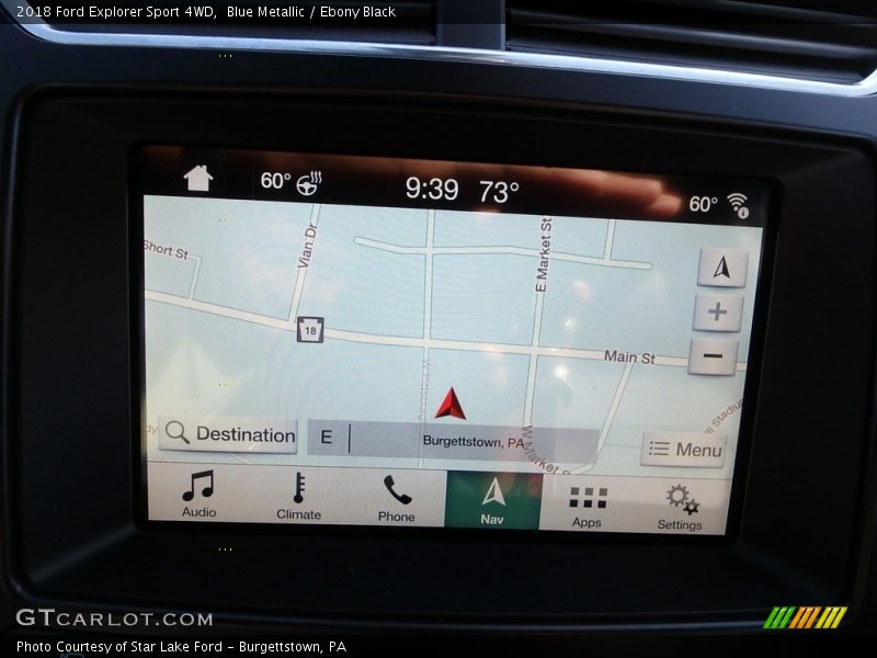 Blue Metallic / Ebony Black 2018 Ford Explorer Sport 4WD