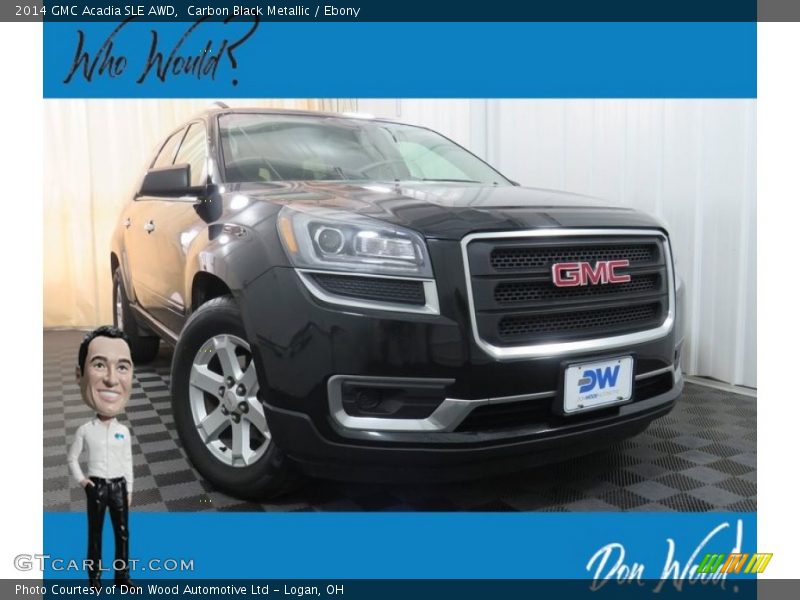 Carbon Black Metallic / Ebony 2014 GMC Acadia SLE AWD