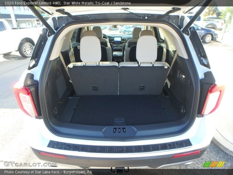 Star White Metallic Tri-Coat / Sandstone 2020 Ford Explorer Limited 4WD