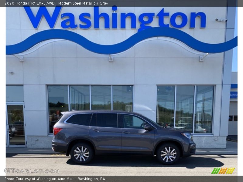 Modern Steel Metallic / Gray 2020 Honda Pilot EX-L AWD