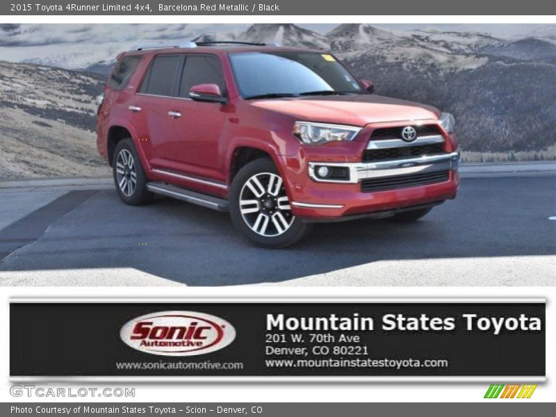 Barcelona Red Metallic / Black 2015 Toyota 4Runner Limited 4x4
