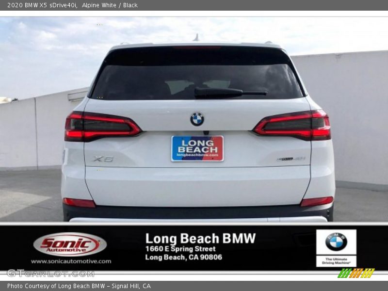 Alpine White / Black 2020 BMW X5 sDrive40i