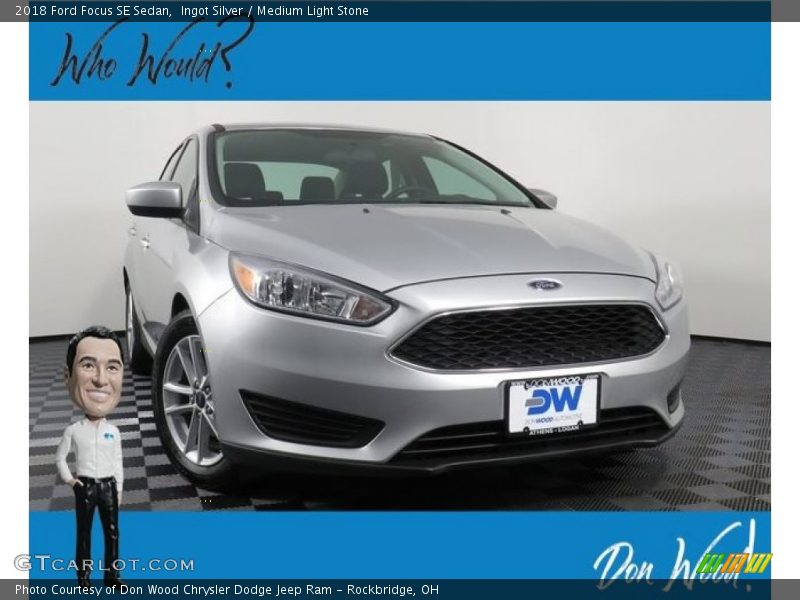 Ingot Silver / Medium Light Stone 2018 Ford Focus SE Sedan