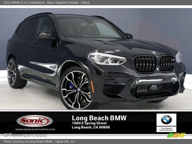 Black Sapphire Metallic / Black 2020 BMW X3 M Competition