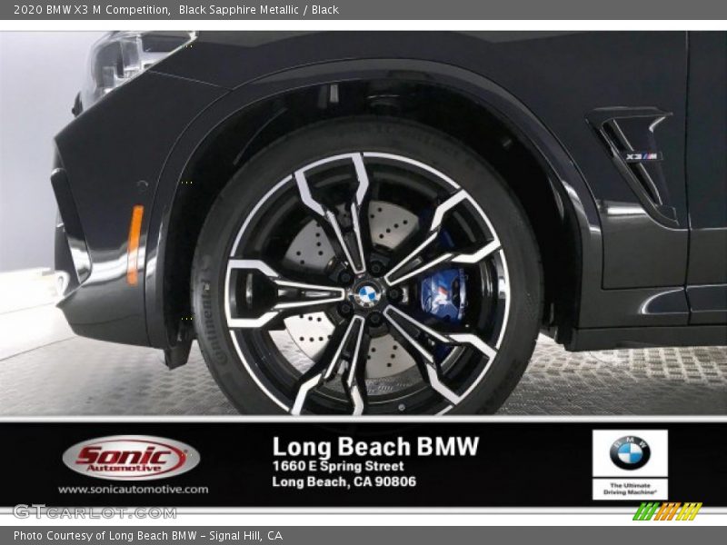Black Sapphire Metallic / Black 2020 BMW X3 M Competition