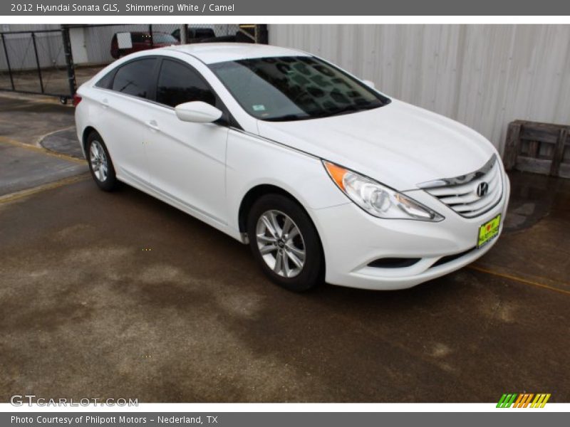 Shimmering White / Camel 2012 Hyundai Sonata GLS