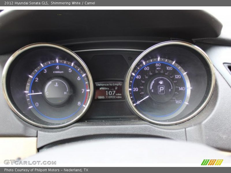 Shimmering White / Camel 2012 Hyundai Sonata GLS