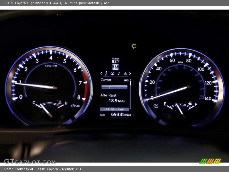 Alumina Jade Metallic / Ash 2015 Toyota Highlander XLE AWD