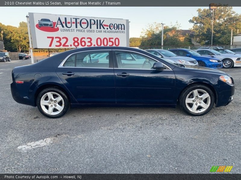 Imperial Blue Metallic / Titanium 2010 Chevrolet Malibu LS Sedan