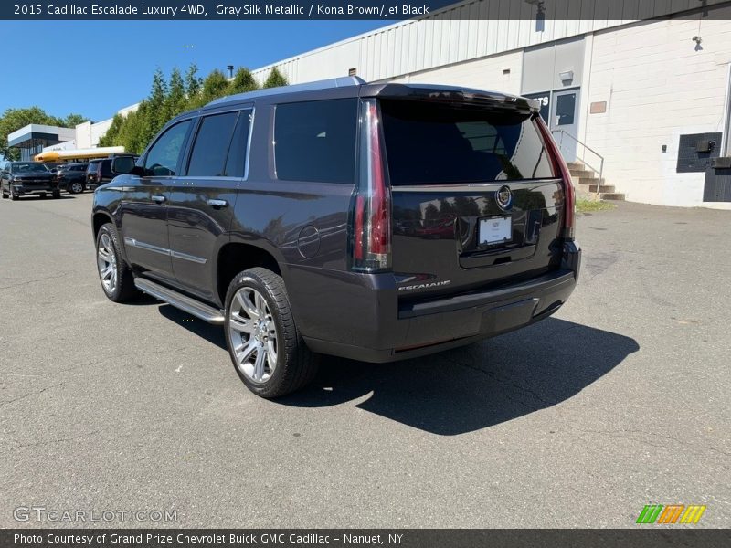 Gray Silk Metallic / Kona Brown/Jet Black 2015 Cadillac Escalade Luxury 4WD