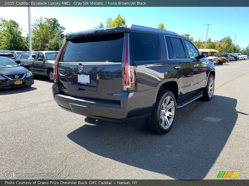 Gray Silk Metallic / Kona Brown/Jet Black 2015 Cadillac Escalade Luxury 4WD