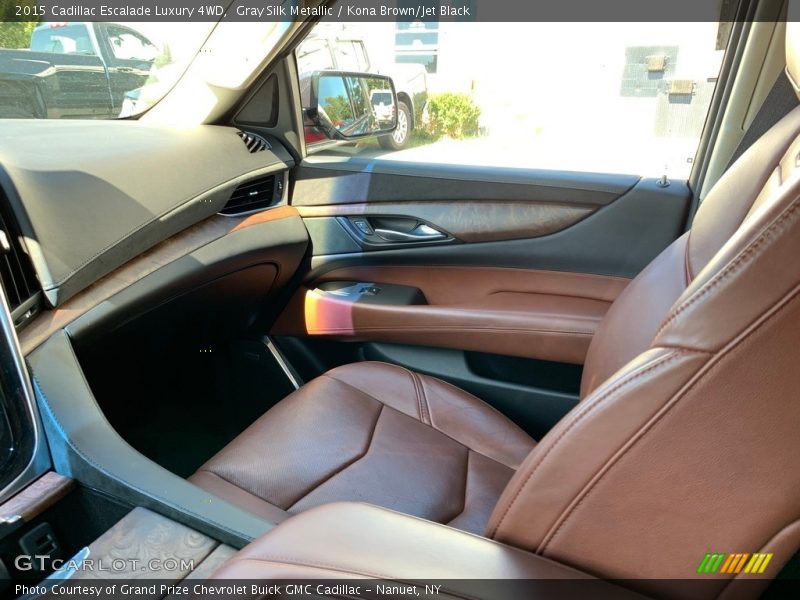 Gray Silk Metallic / Kona Brown/Jet Black 2015 Cadillac Escalade Luxury 4WD