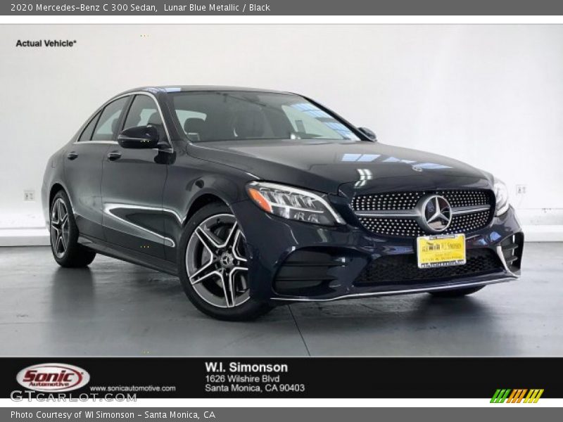 Lunar Blue Metallic / Black 2020 Mercedes-Benz C 300 Sedan