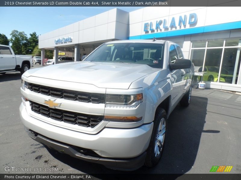 Silver Ice Metallic / Dark Ash/Jet Black 2019 Chevrolet Silverado LD Custom Double Cab 4x4